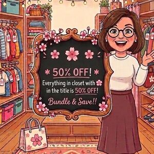 Everything with 🌸 in the title is 50% off! Enjoy!